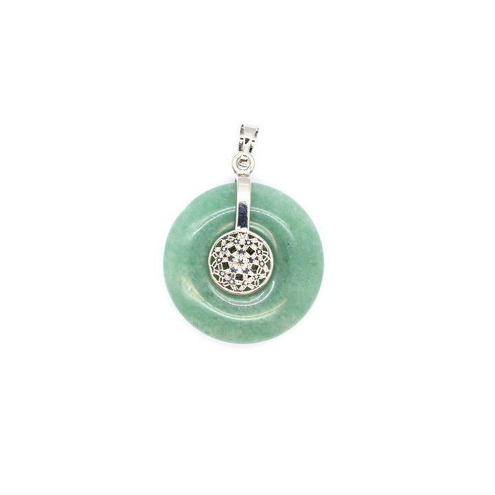 Collana con fibbia della pace in cristallo naturale Olivenorma e albero della vita
