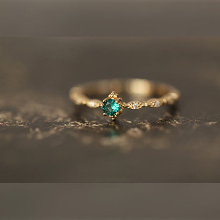 Anello Olivenorma Emerald White Zirconia