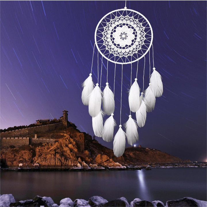 Acchiappasogni bohémien intrecciato a mano Olivenorma 