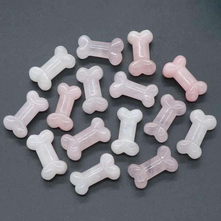 Decorazione in pietra preziosa di osso in cristallo di quarzo naturale Olivenorma