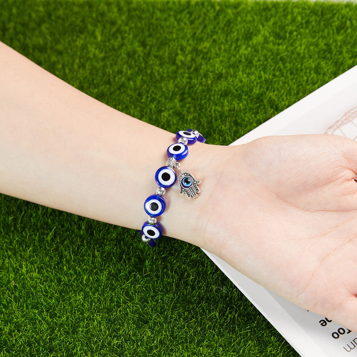 Olivenorma Evil Eye Hamsa Ciondolo Bracciale Zircone Epossidico