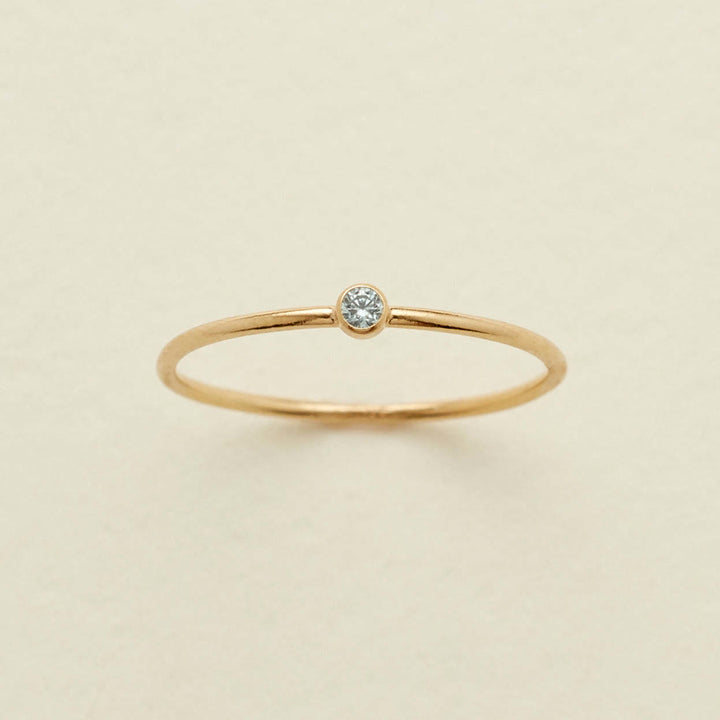 Olivenorma Birthstone Anello sottile per la nascita di 12 mesi
