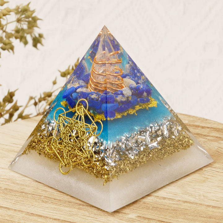 Olivenorma Lapislazzuli Cubo di Metatron Piramide di Orgone 