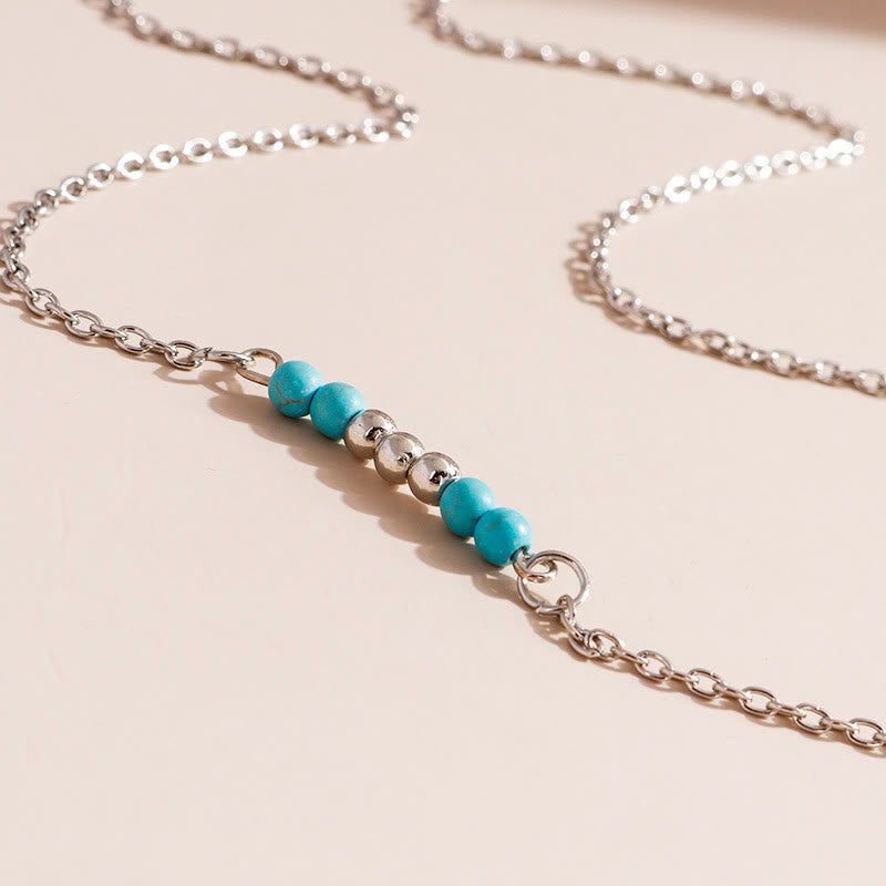 Olivenorma Collana con ciondolo a foglia turchese in argento e oro bohémien