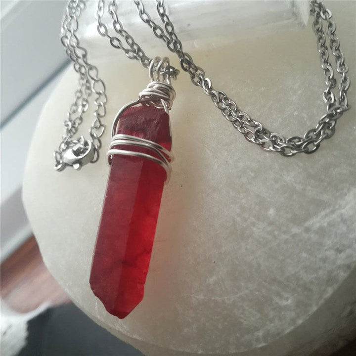 Collana di cristallo rosso curativo Olivenorma