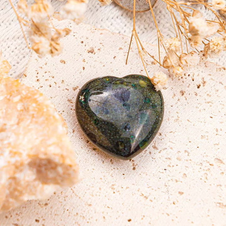 Olivenorma Unakite Crescita Spirituale Cristallo Cuore