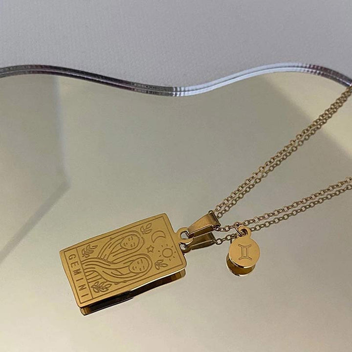 Collana con catena riempita d'oro Olivenorma Zodiac 