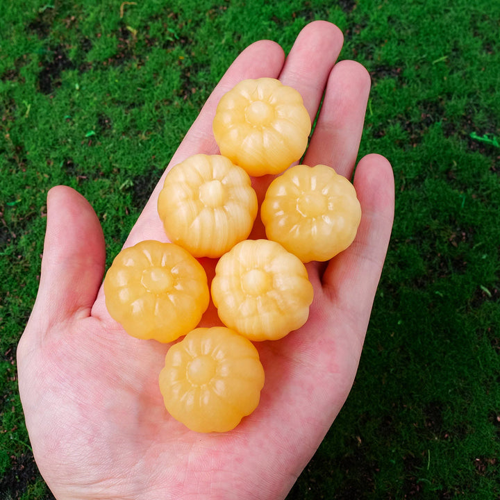 Olivenorma 1PC Decorazione in pietra preziosa di zucca in calcite gialla Mini - Calcite gialla - image 0