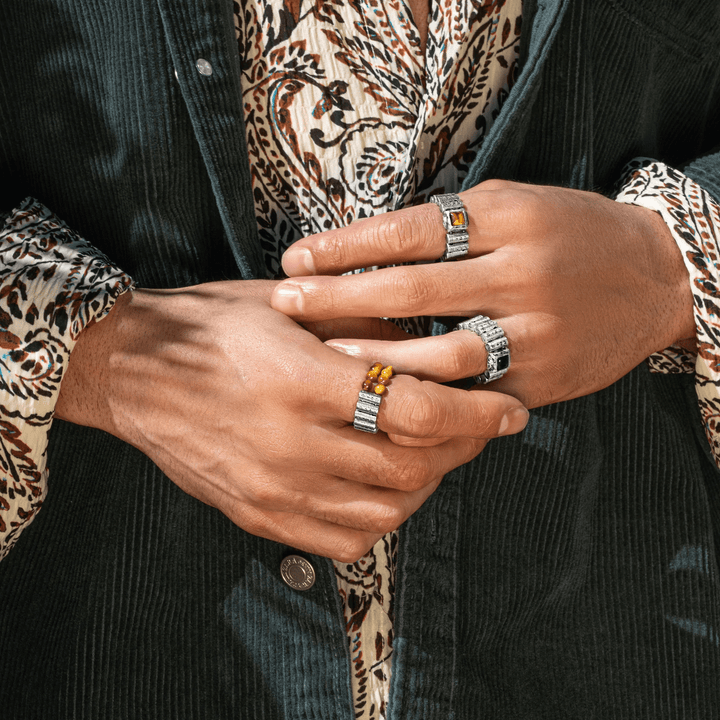 Anello Mantra Occhio di Tigre Olivenorma