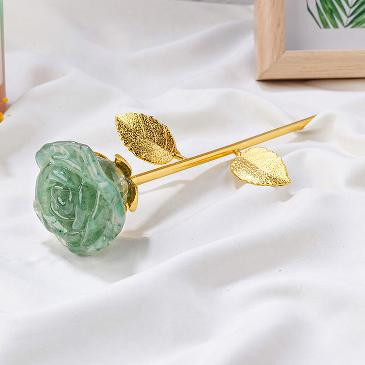 Olivenorma Crystal Rose Flower Artigianato Decorazione con pietre preziose