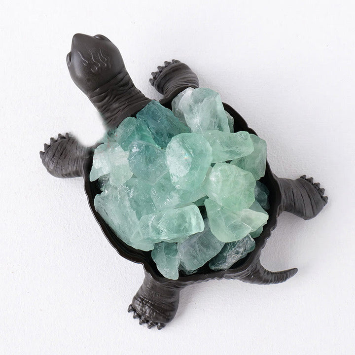 Olivenorma Natural Crystal Cluster Turtle Ornament Lampada Decorazione con pietre preziose