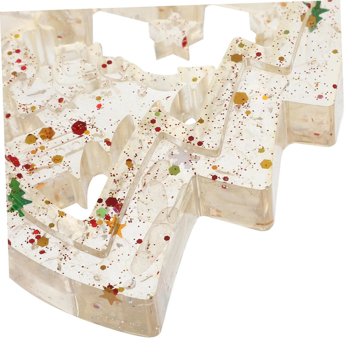 Decorazione per albero di Natale in resina di ghiaia di cristallo naturale Olivenorma 