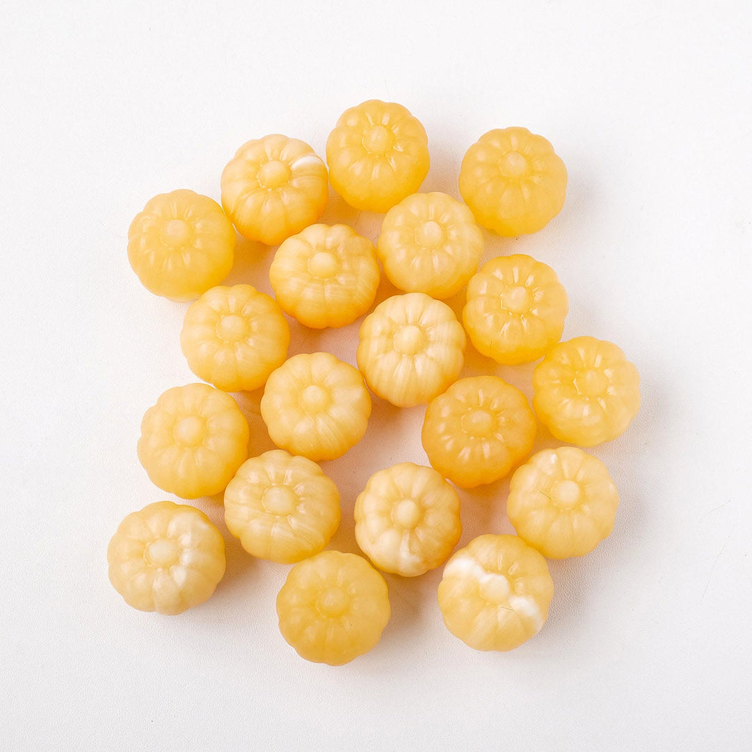 Olivenorma 1PC Decorazione in pietra preziosa di zucca in calcite gialla Mini - image 8