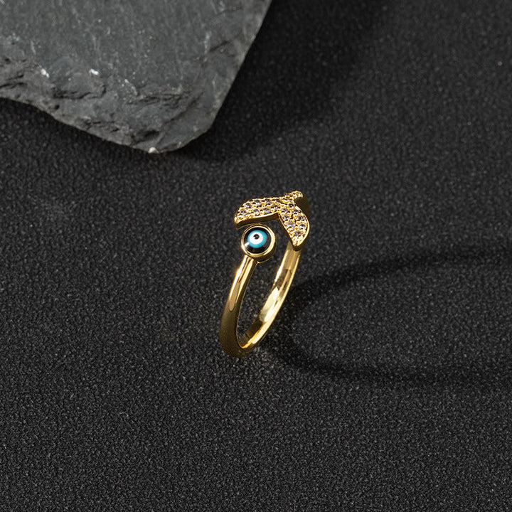 Olivenorma Anello Zircone Bianco Anello Regolabile Malocchio