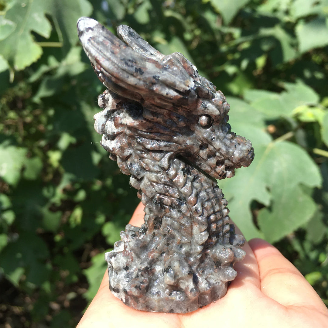 Olivenorma Ossidiana Yooperlite Pietra Longhorn Ornamento Decorazione Pietra preziosa 