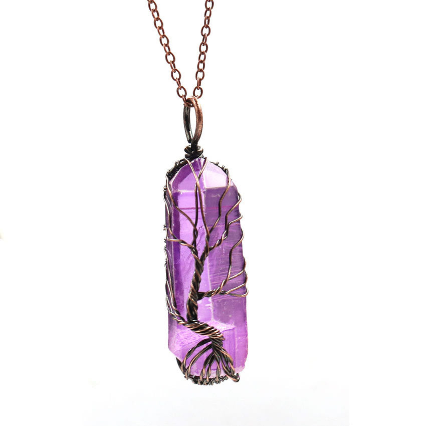 Olivenorma"Life Energy" - Collana di cristallo dell'albero della vita