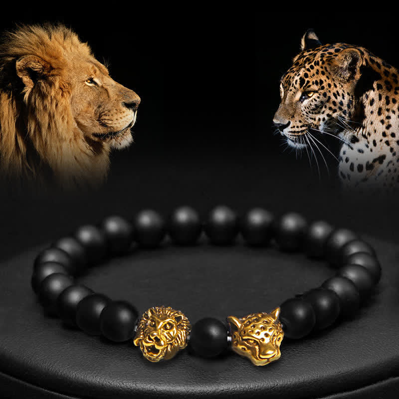Braccialetto Olivenorma Tiger Eye Lion Panther Beads