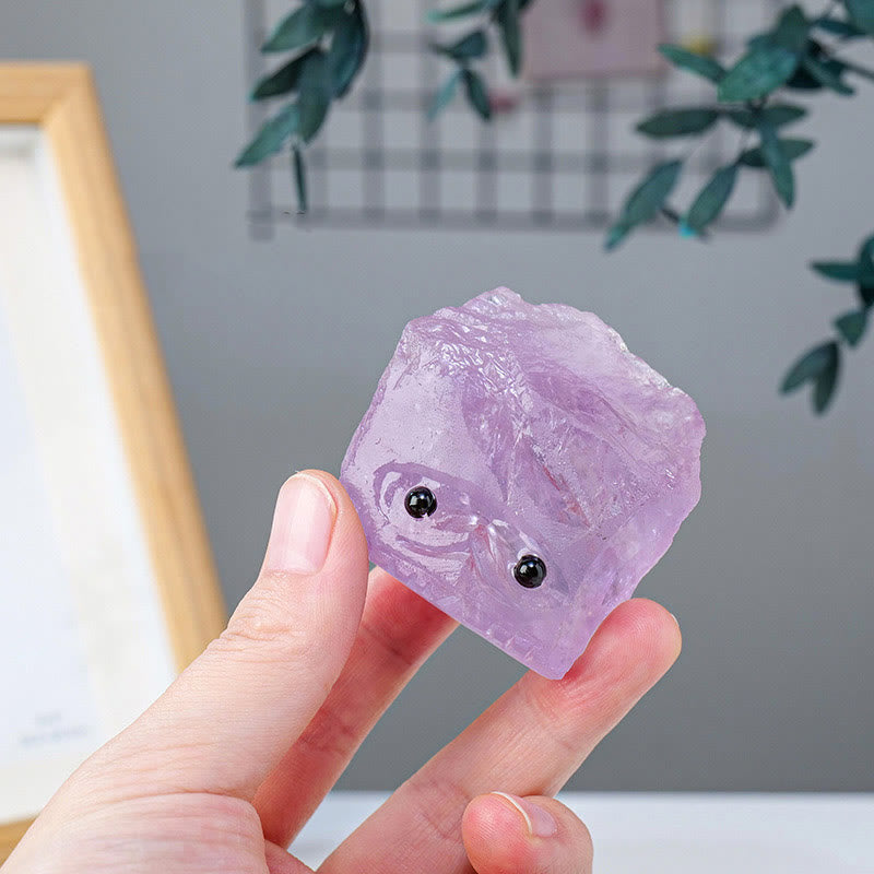 Olivenorma Pietra grezza naturale di cristallo Elfo Riccio Decorazione in pietra preziosa