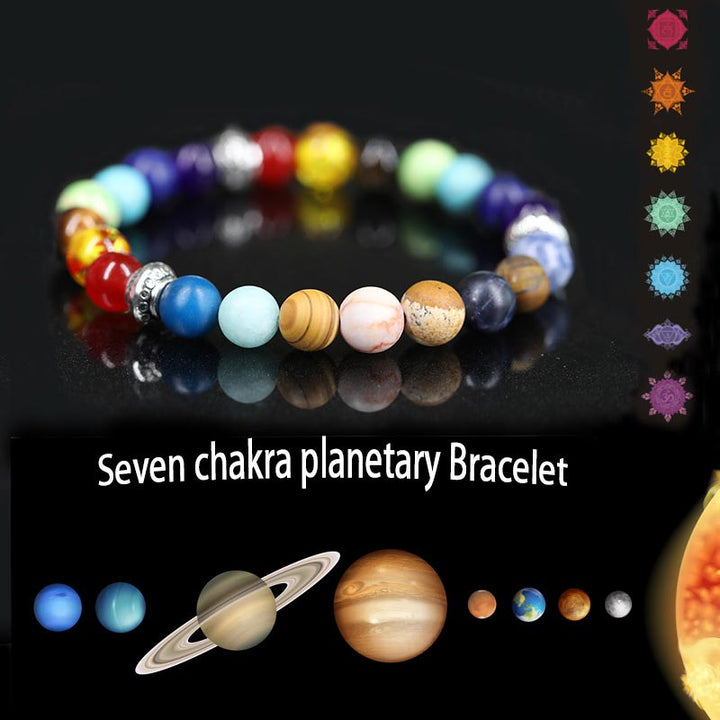 Bracciale dei sette chakra del pianeta cosmico