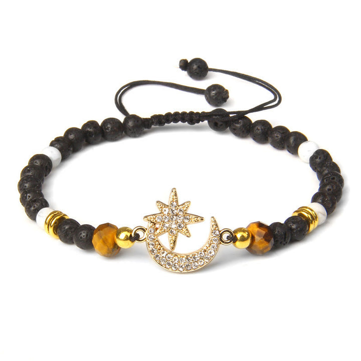 Olivenorma "Moon And Starlight" Bracciale con pietre preziose Luna e Stella 