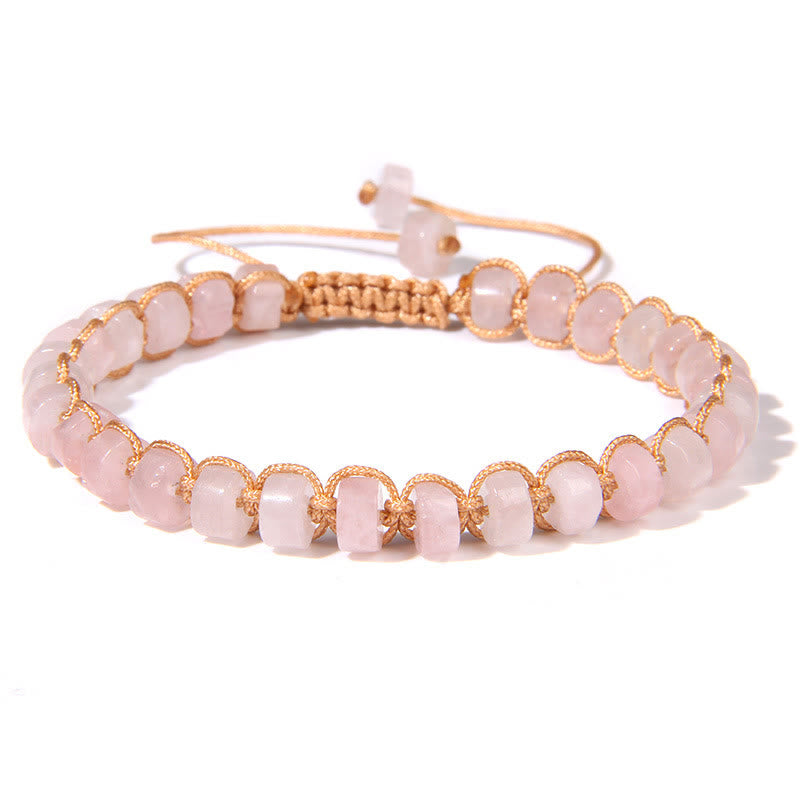 Bracciale intrecciato con perline di pietra naturale Olivenorma 