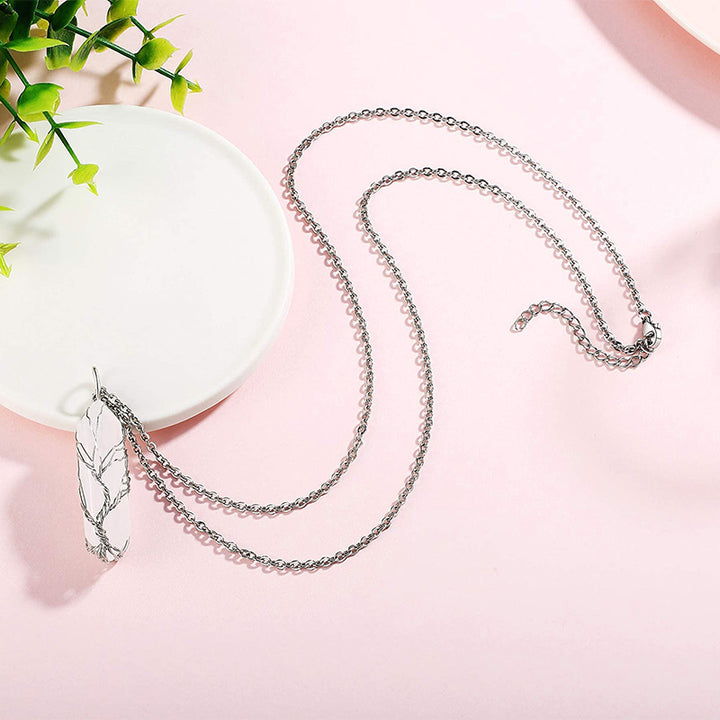 Collana in cristallo Olivenorma con pietra preziosa dell'albero della vita