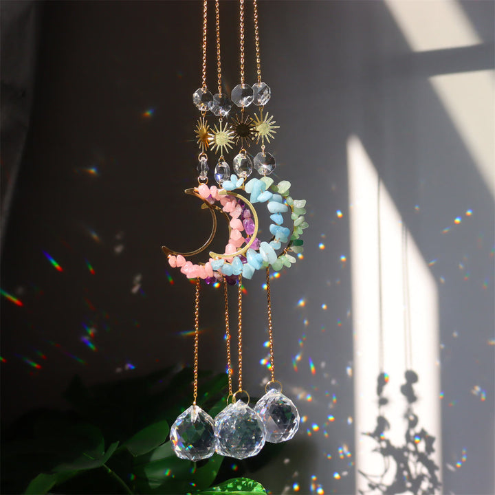 Olivenorma Moon Suncatcher - Campanello a vento da parete