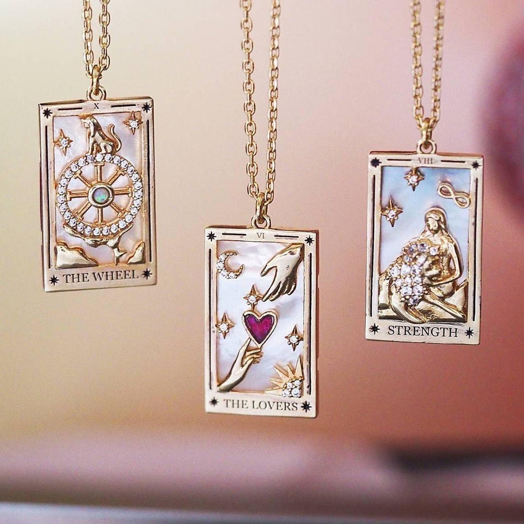Collana Olivenorma Zircone Oro Placcato Tarocchi Olio Goccia