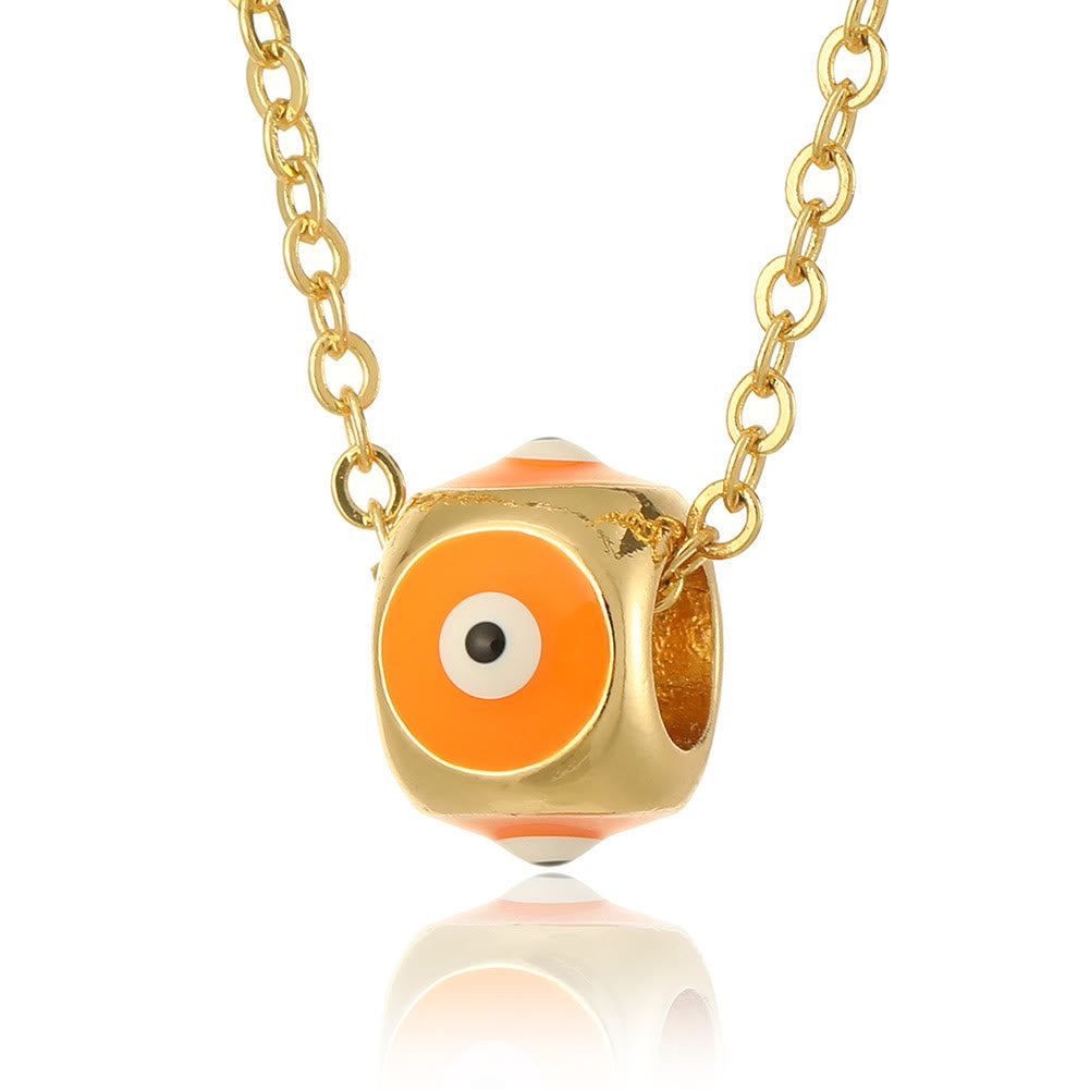 Collana con ciondolo a forma di occhio malvagio rotondo che gocciola olio Olivenorma