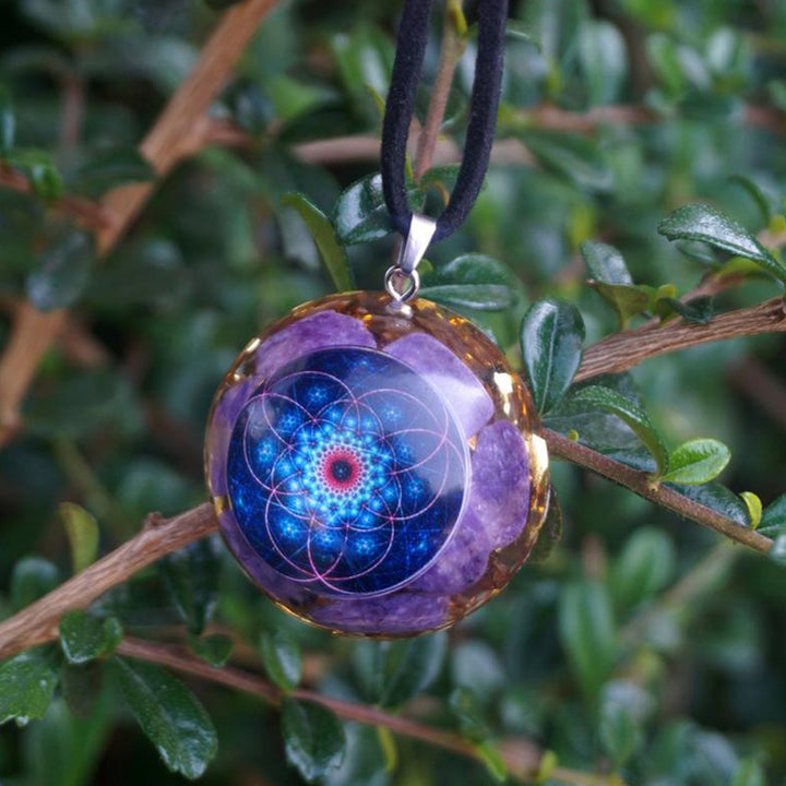 Collana con pendente Charoite naturale Olivenorma