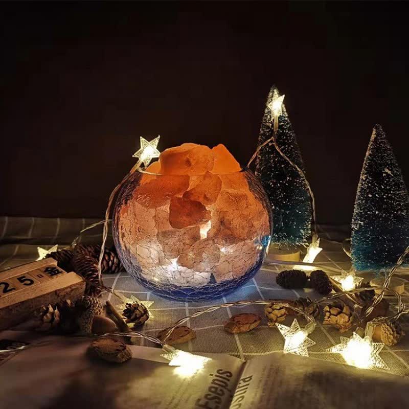 Olivenorma Creative Ice Cracked Glass Tank Lampada di vendita rosa dell'Himalaya