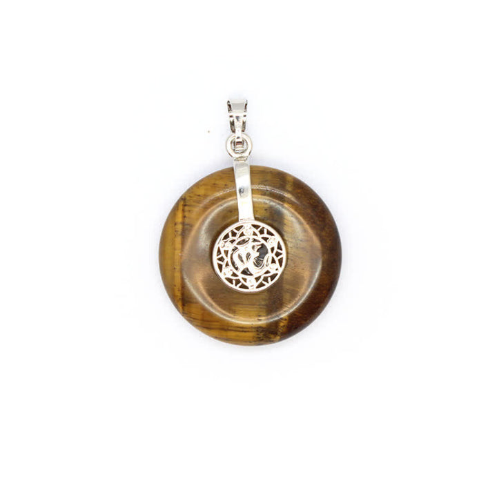 Collana con fibbia della pace in cristallo naturale Olivenorma e albero della vita
