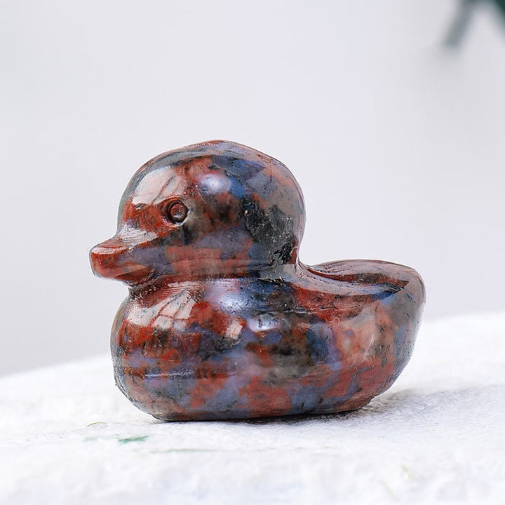 Olivenorma 1.2 pollici quarzo cristallo anatra intaglio decorazione pietra preziosa
