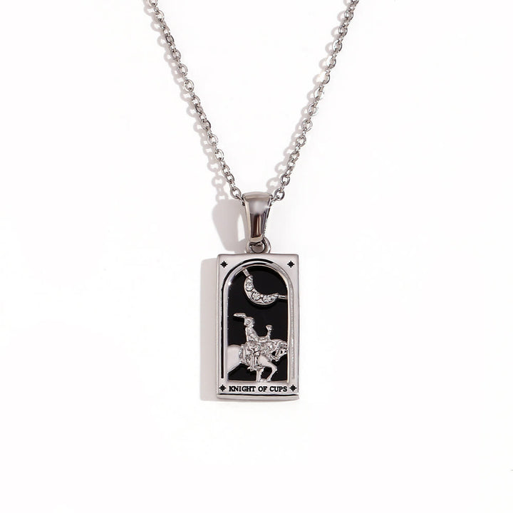 Collana con tarocchi in acciaio inossidabile placcato oro 18k Olivenorma 