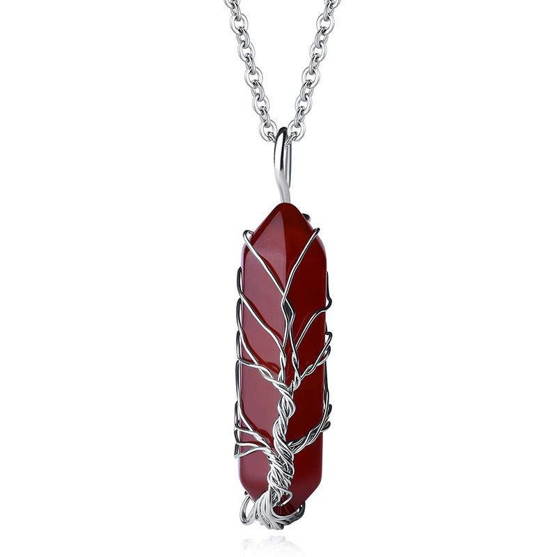 Collana in cristallo Olivenorma con pietra preziosa dell'albero della vita