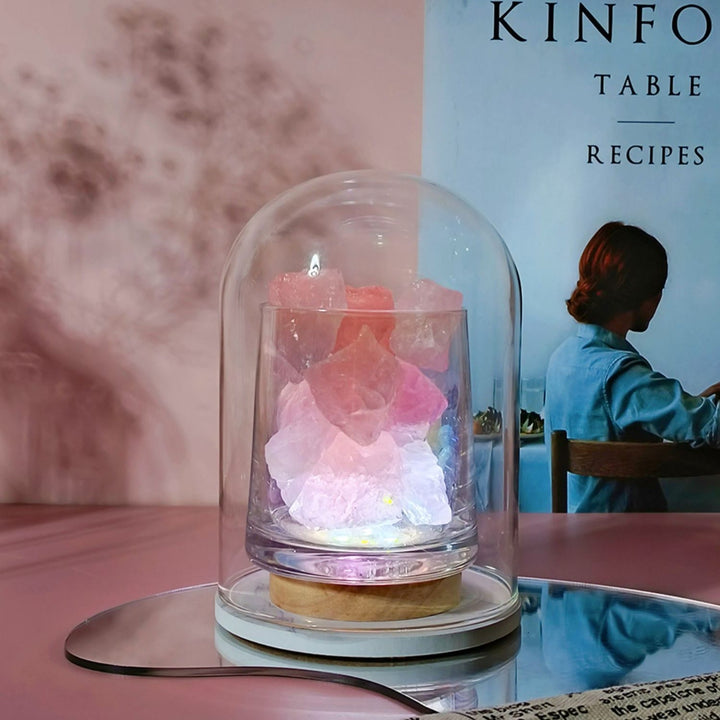 Olivenorma Fireless Diffusore Pietra Cristallo Lampada Aromaterapia 