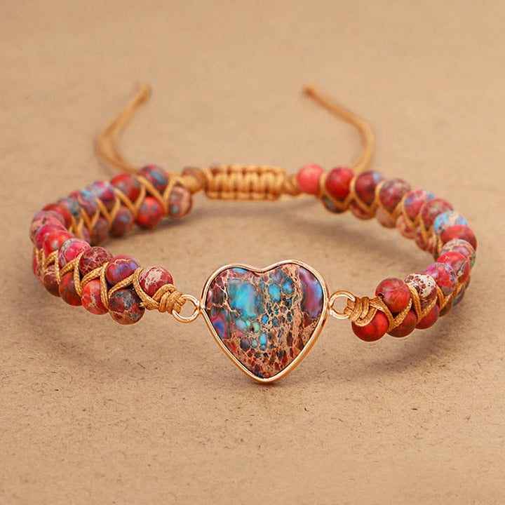 Bracciale Olivenorma Red Emperor Stone Heart