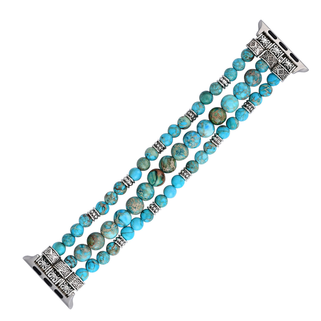 Olivenorma Braccialetto con cinturini per orologi in pietra dell'imperatore colorata 