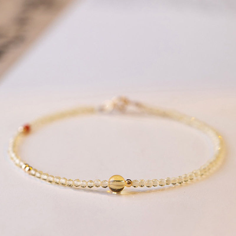 Bright Galaxy - Braccialetto con pietra preziosa energetica Citrino