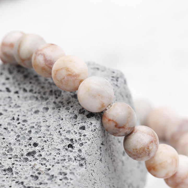 Bracciale con incisione della fede in pietra preziosa naturale Olivenorma