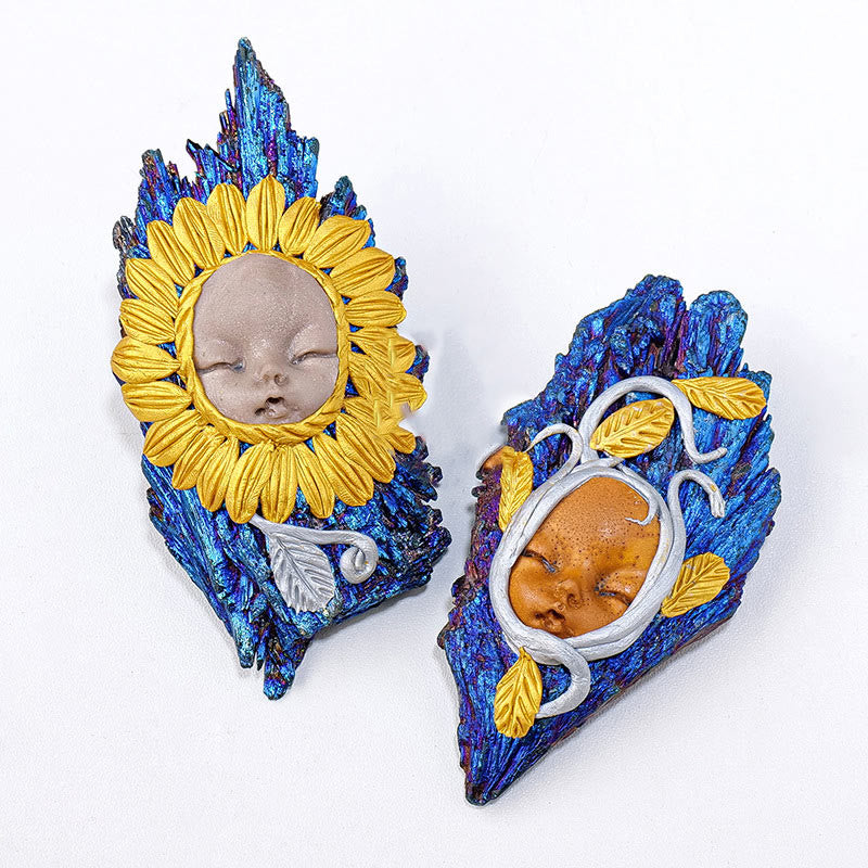 Olivenorma Aura Tormalina Kyanite Elf Crafts Decorazione con pietre preziose