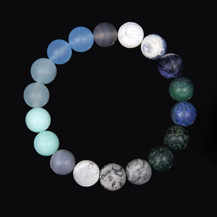 Olivenorma Bracciale Pianeta in Perline Naturali Satinate da 10 mm 