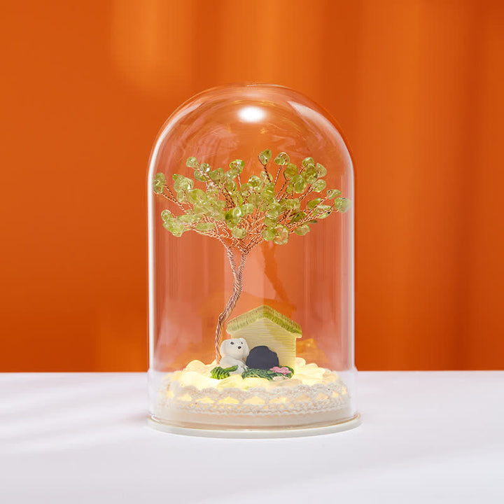 Copertura in vetro di cristallo naturale Olivenorma Decorazione per albero Feng Shui