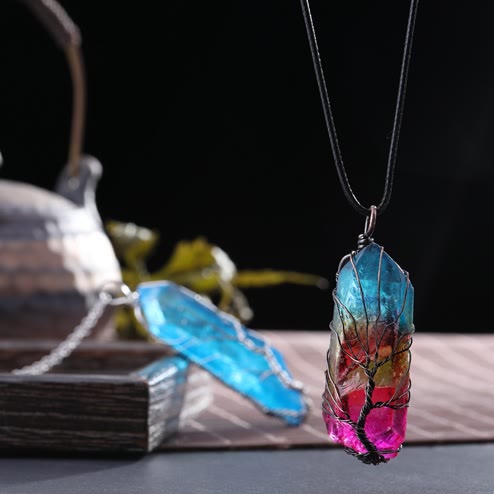 Olivenorma"Life Energy" - Collana di cristallo dell'albero della vita