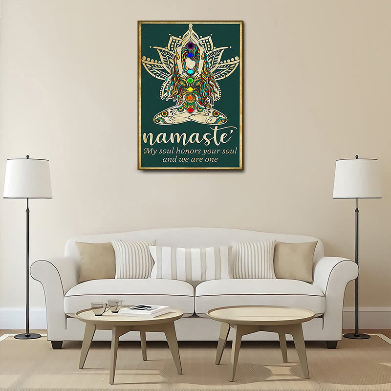 Poster con simbolo del lotto Olivenorma Chakra Yoga