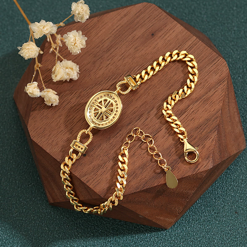 Olivenorma "The Book Of Galaxy" Bracciale in oro con occhio di tigre 