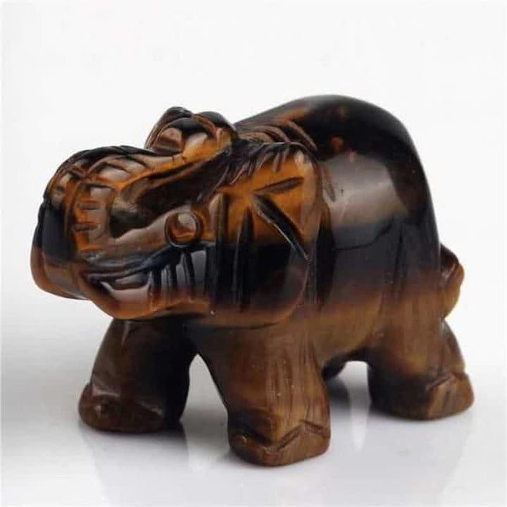 Olivenorma Reiki Elefante Figurina Decorazione Pietre Preziose