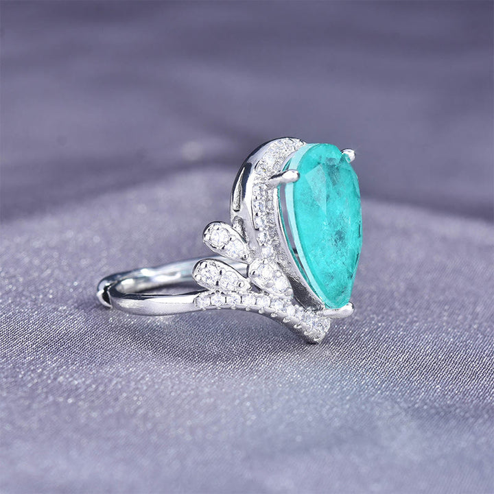 Olivenorma "Pure Love" - ​​Anello elegante in tormalina Paraiba 