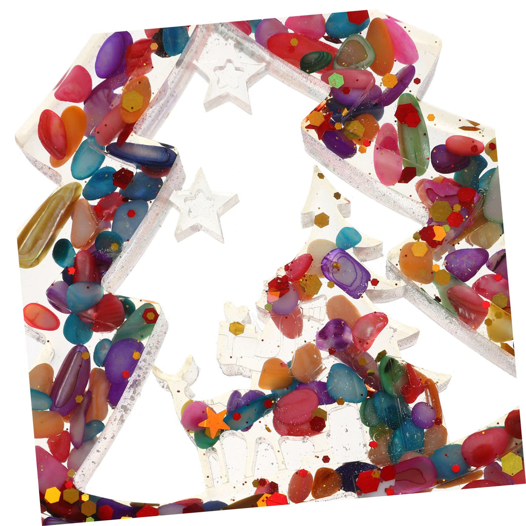 Decorazione per albero di Natale in resina di ghiaia di cristallo naturale Olivenorma 