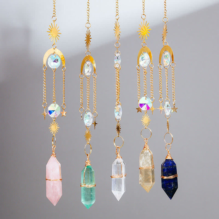 Ornamento di pietre preziose con colori a colonna di cristallo